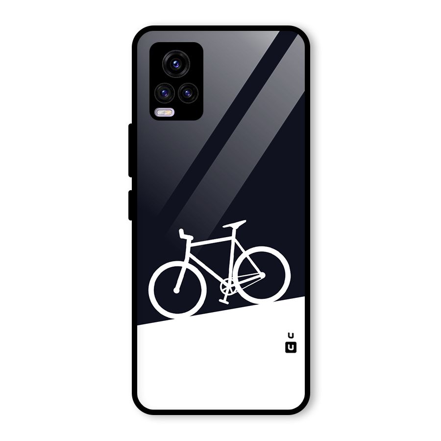 Bicycle Minimal Art Glass Back Case for Vivo V20 2021