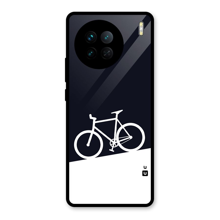 Bicycle Minimal Art Glass Back Case for Vivo X90
