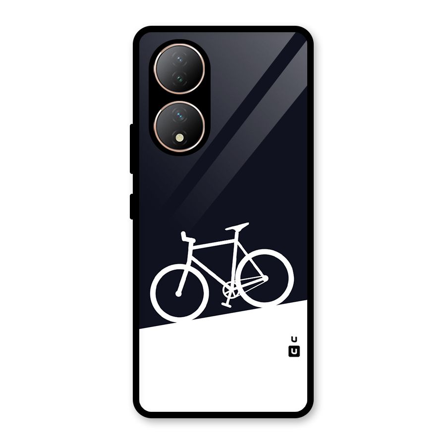 Bicycle Minimal Art Glass Back Case for Vivo Y100A