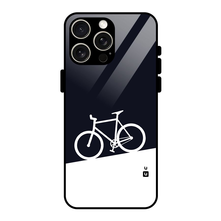 Bicycle Minimal Art Glass Back Case for iPhone 15 Pro Max