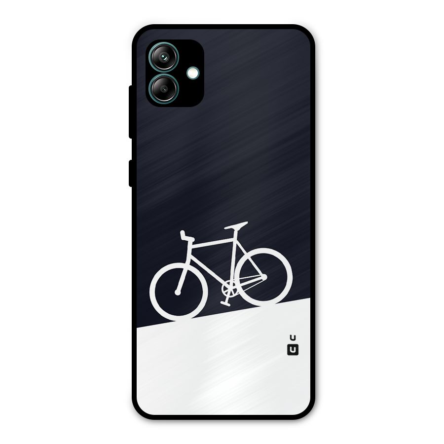 Bicycle Minimal Art Metal Back Case for Galaxy A04