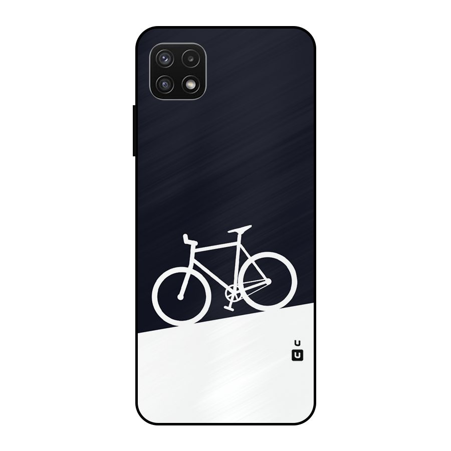 Bicycle Minimal Art Metal Back Case for Galaxy A22 5G
