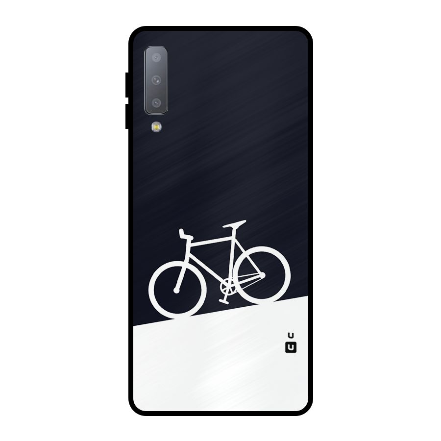 Bicycle Minimal Art Metal Back Case for Galaxy A7 (2018)