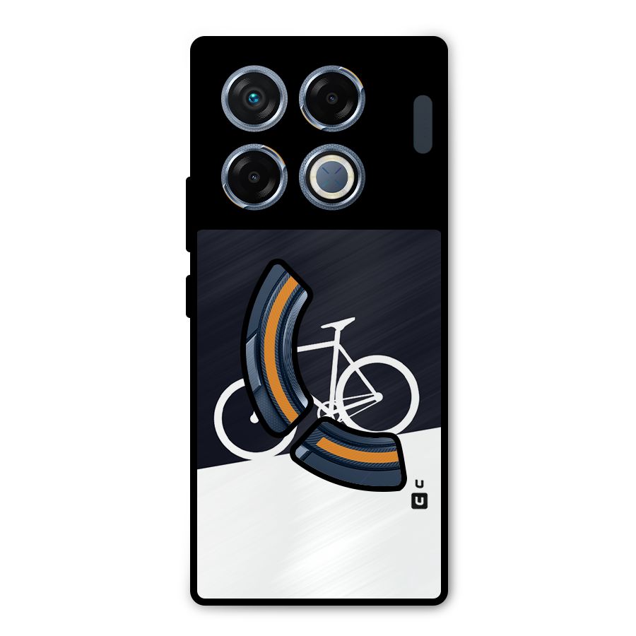Bicycle Minimal Art Metal Back Case for Infinix GT 20 Pro