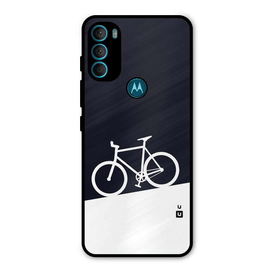 Bicycle Minimal Art Metal Back Case for Moto G71 5G