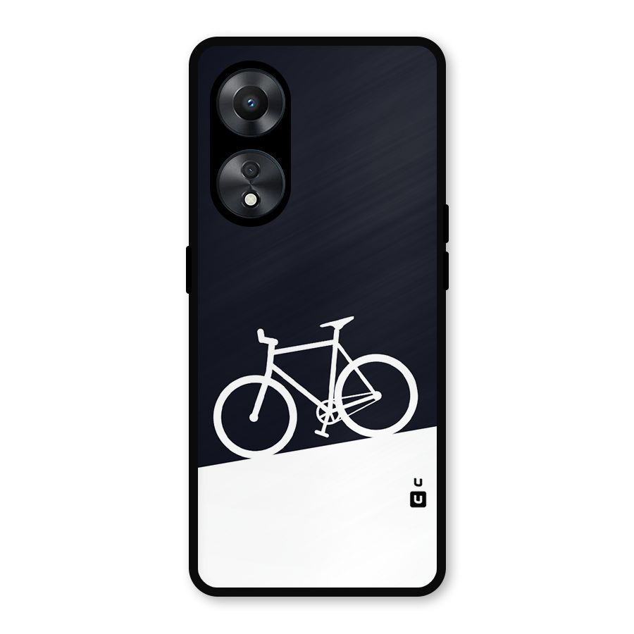 Bicycle Minimal Art Metal Back Case for Oppo A78