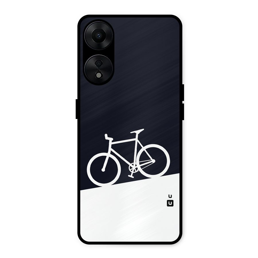 Bicycle Minimal Art Metal Back Case for Oppo A78 5G