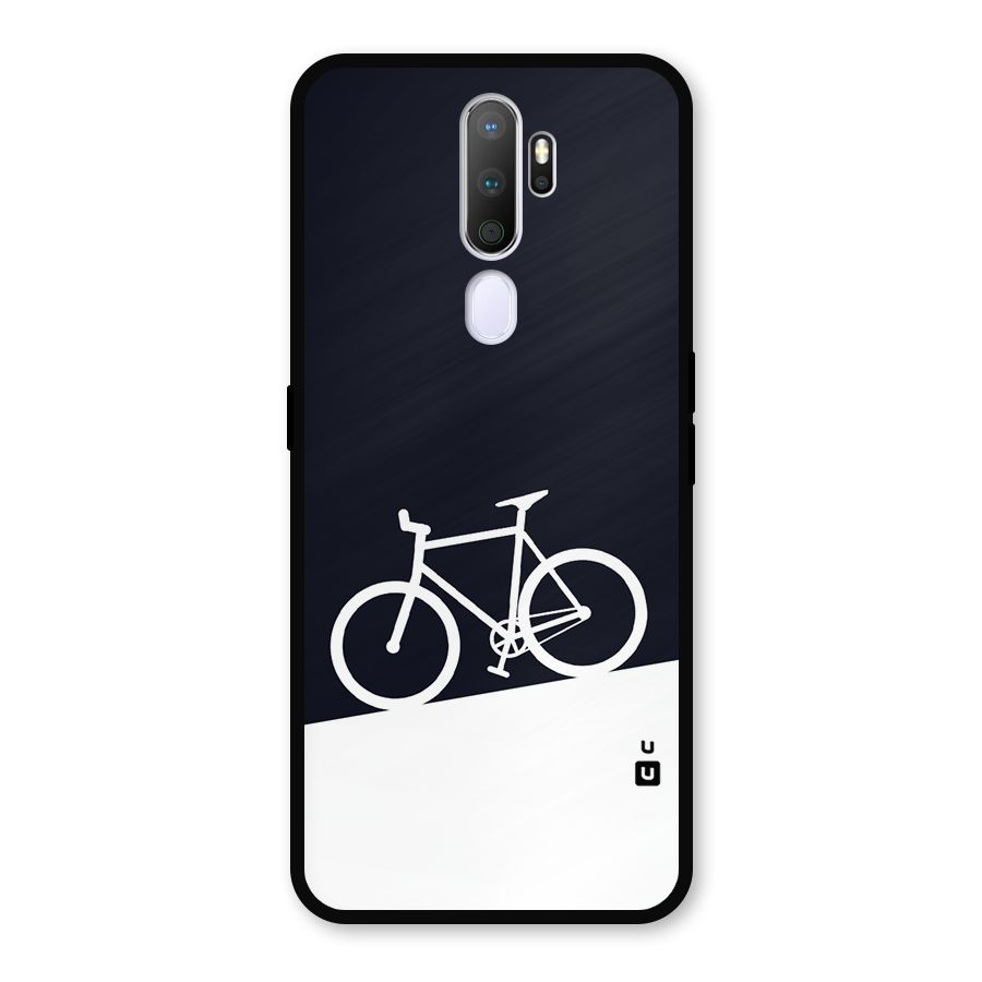 Bicycle Minimal Art Metal Back Case for Oppo A9 (2020)
