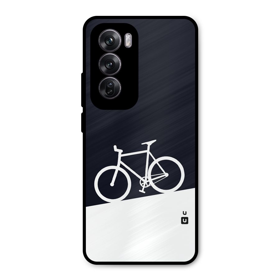 Bicycle Minimal Art Metal Back Case for Oppo Reno12 Pro