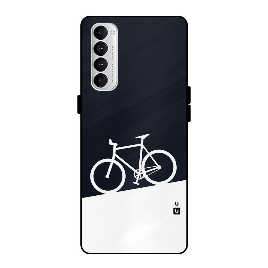 Bicycle Minimal Art Metal Back Case for Oppo Reno4 Pro