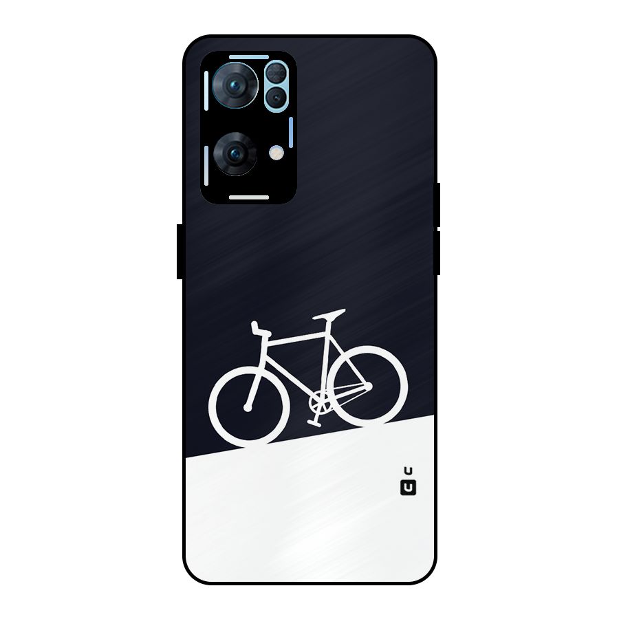 Bicycle Minimal Art Metal Back Case for Oppo Reno7 Pro 5G