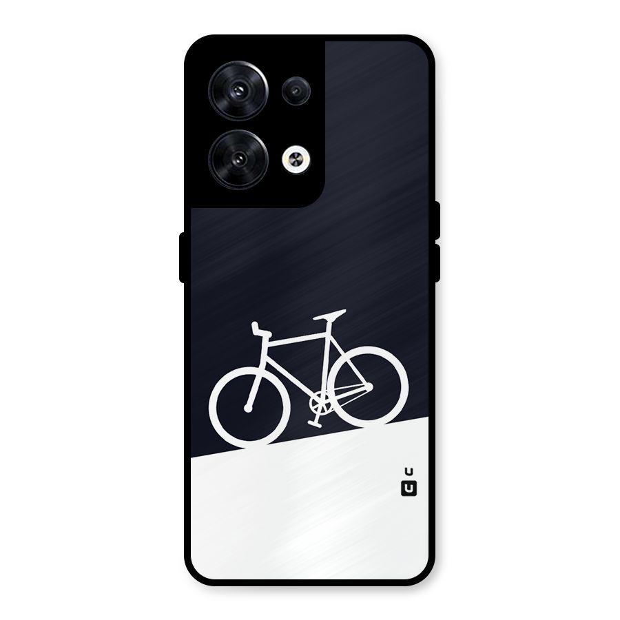 Bicycle Minimal Art Metal Back Case for Oppo Reno8 5G
