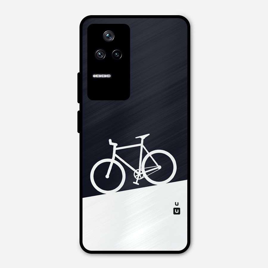 Bicycle Minimal Art Metal Back Case for Poco F4 5G