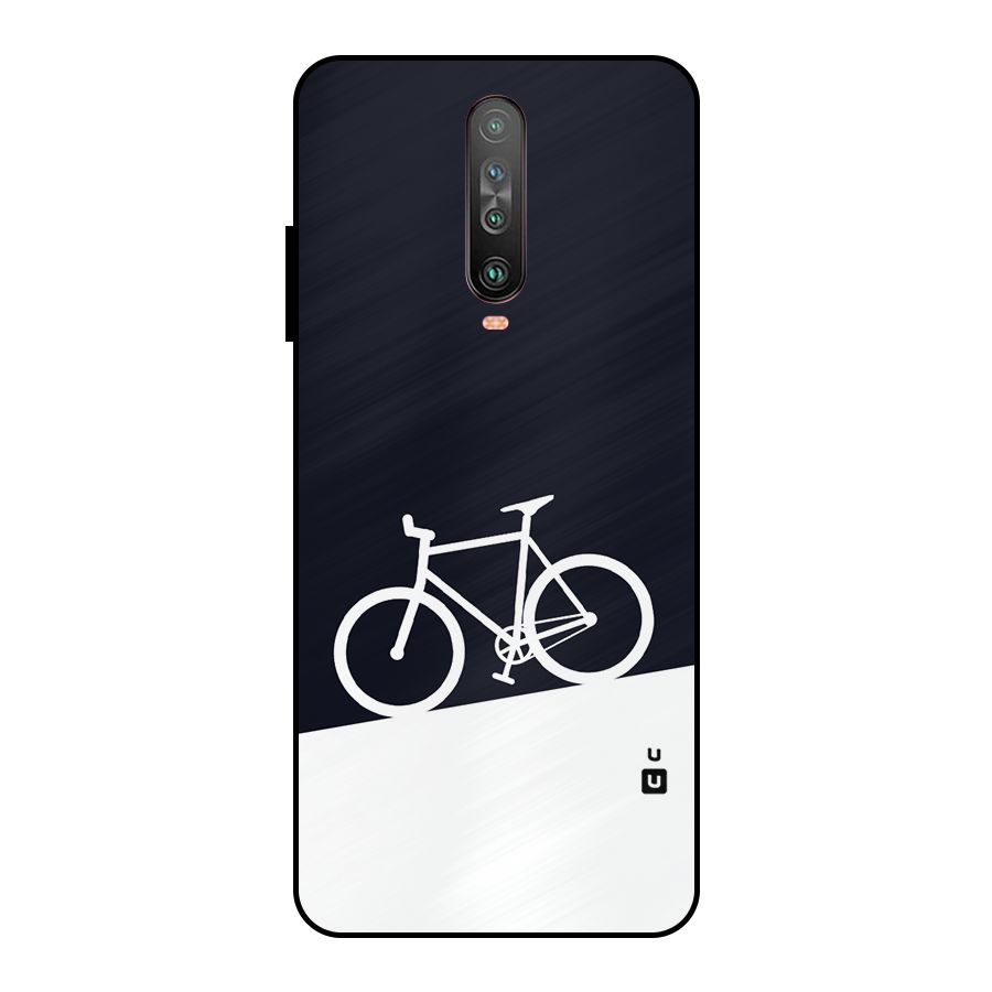 Bicycle Minimal Art Metal Back Case for Poco X2