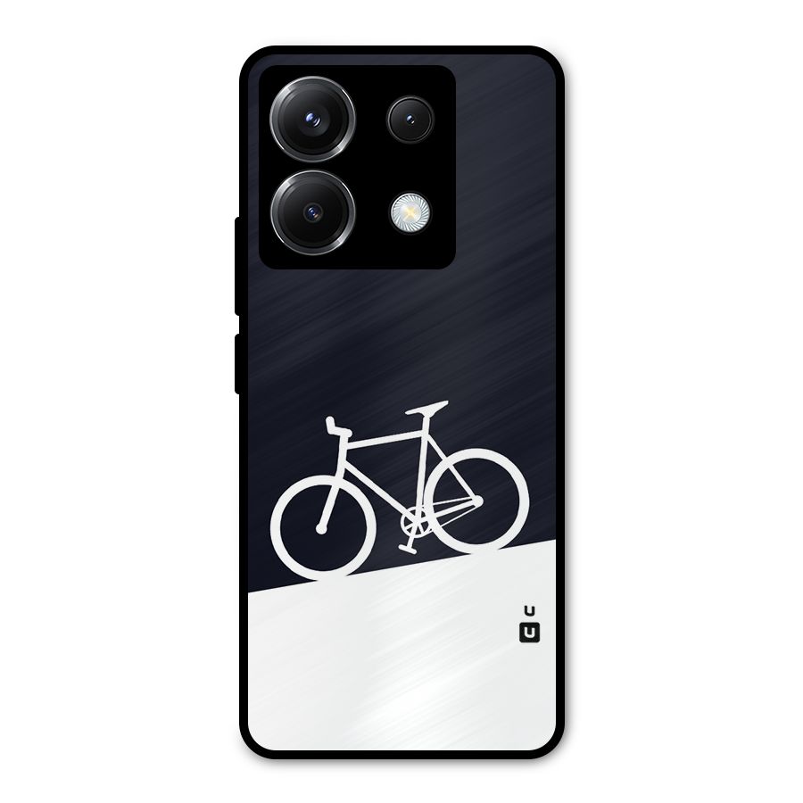 Bicycle Minimal Art Metal Back Case for Poco X6
