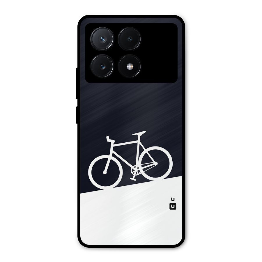 Bicycle Minimal Art Metal Back Case for Poco X6 Pro