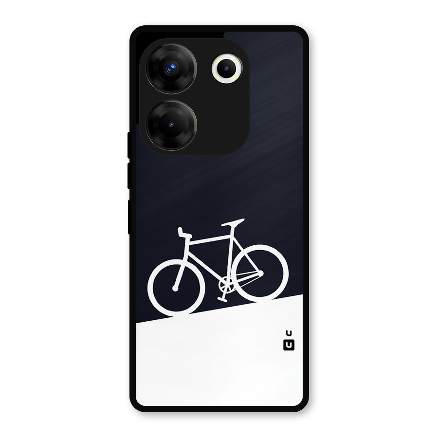 Bicycle Minimal Art Metal Back Case for Tecno Camon 20