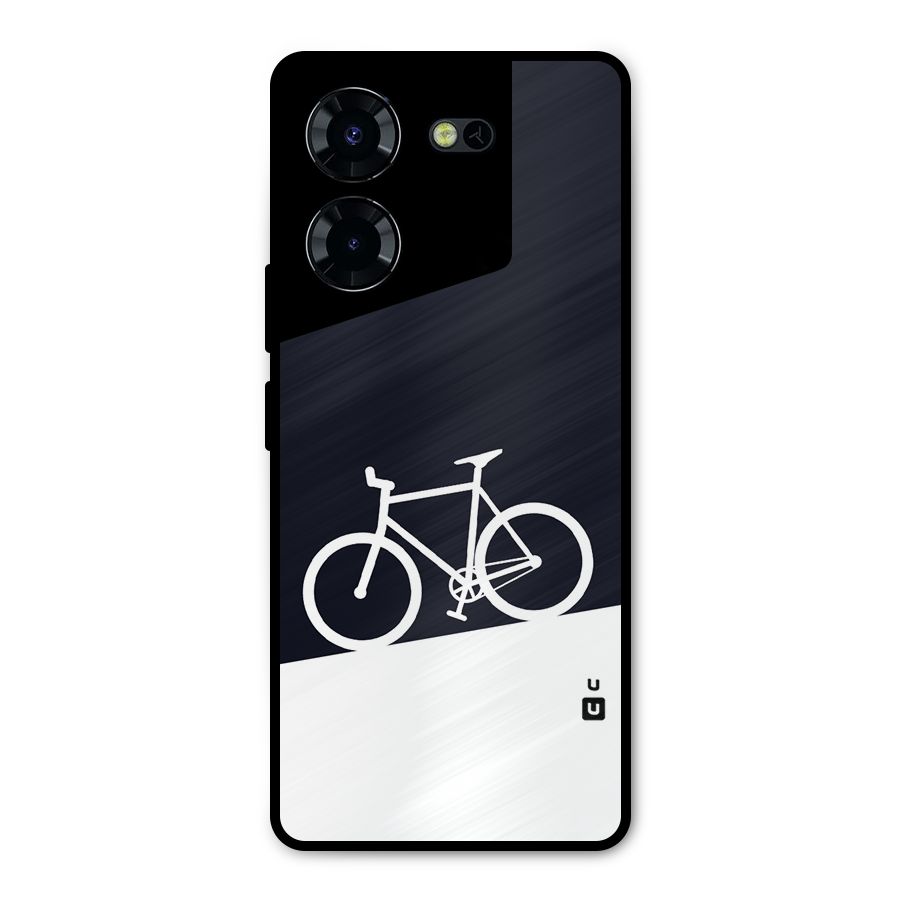 Bicycle Minimal Art Metal Back Case for Tecno Pova 5 Pro 5G