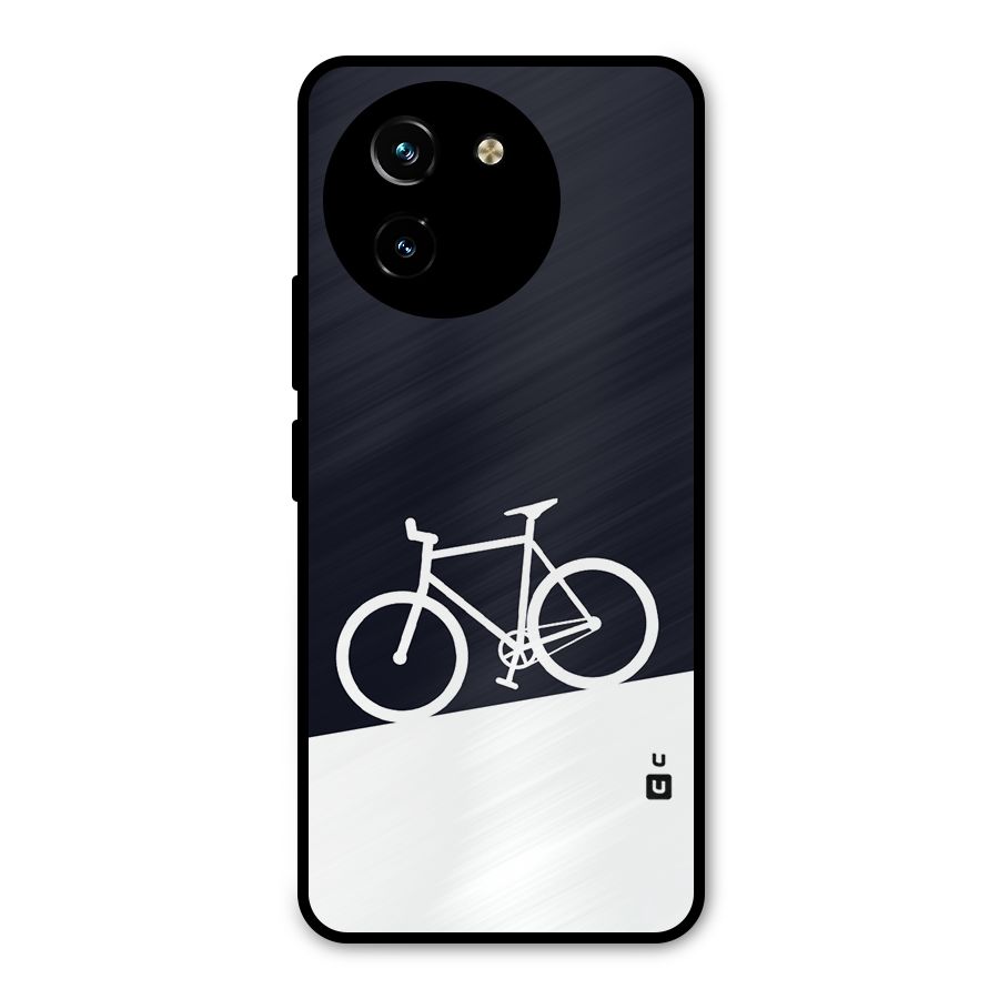 Bicycle Minimal Art Metal Back Case for Vivo T3x