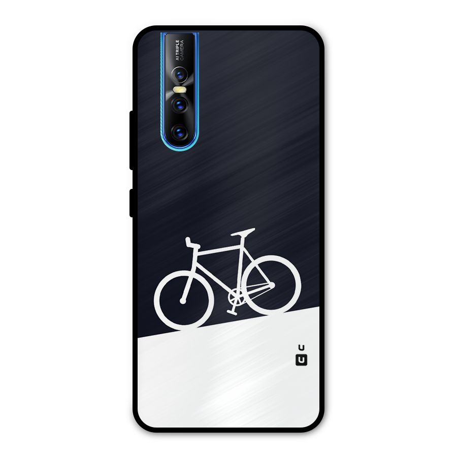Bicycle Minimal Art Metal Back Case for Vivo V15 Pro