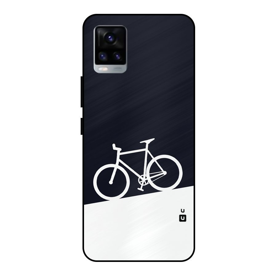 Bicycle Minimal Art Metal Back Case for Vivo V20 2021