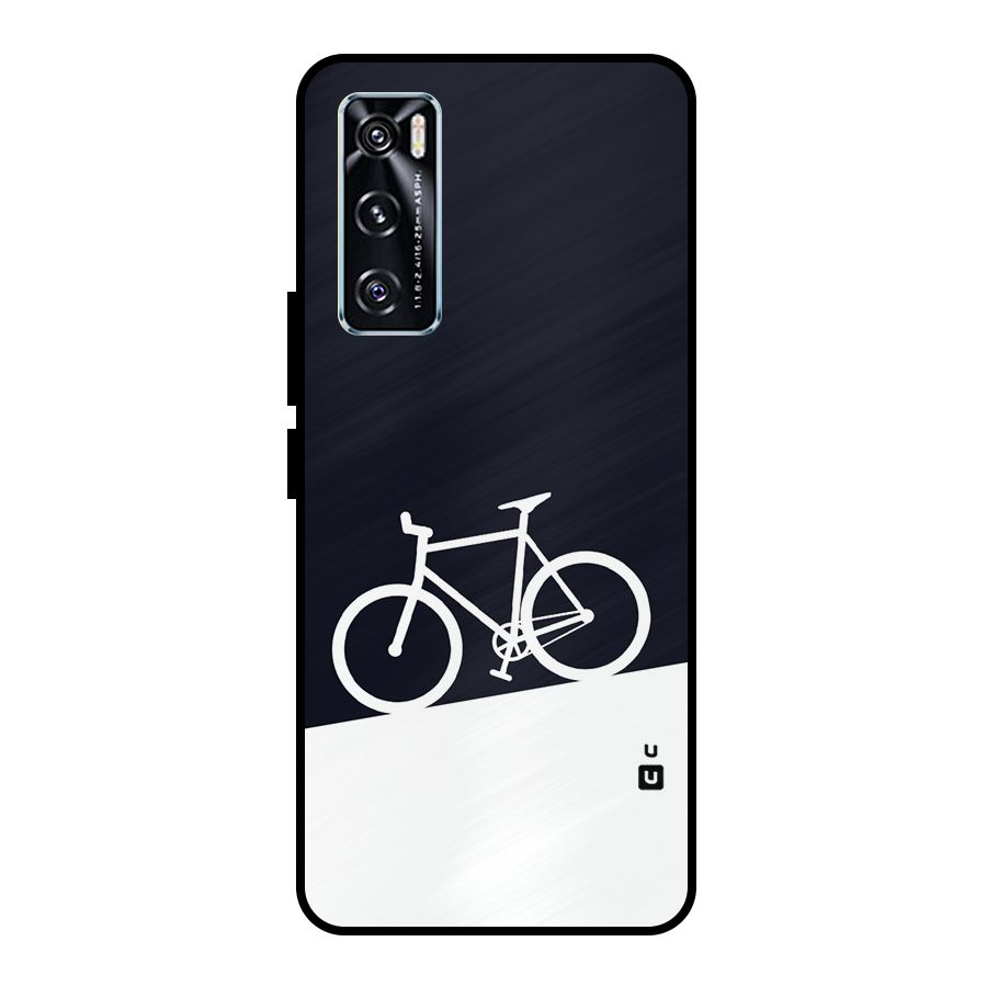 Bicycle Minimal Art Metal Back Case for Vivo V20 SE