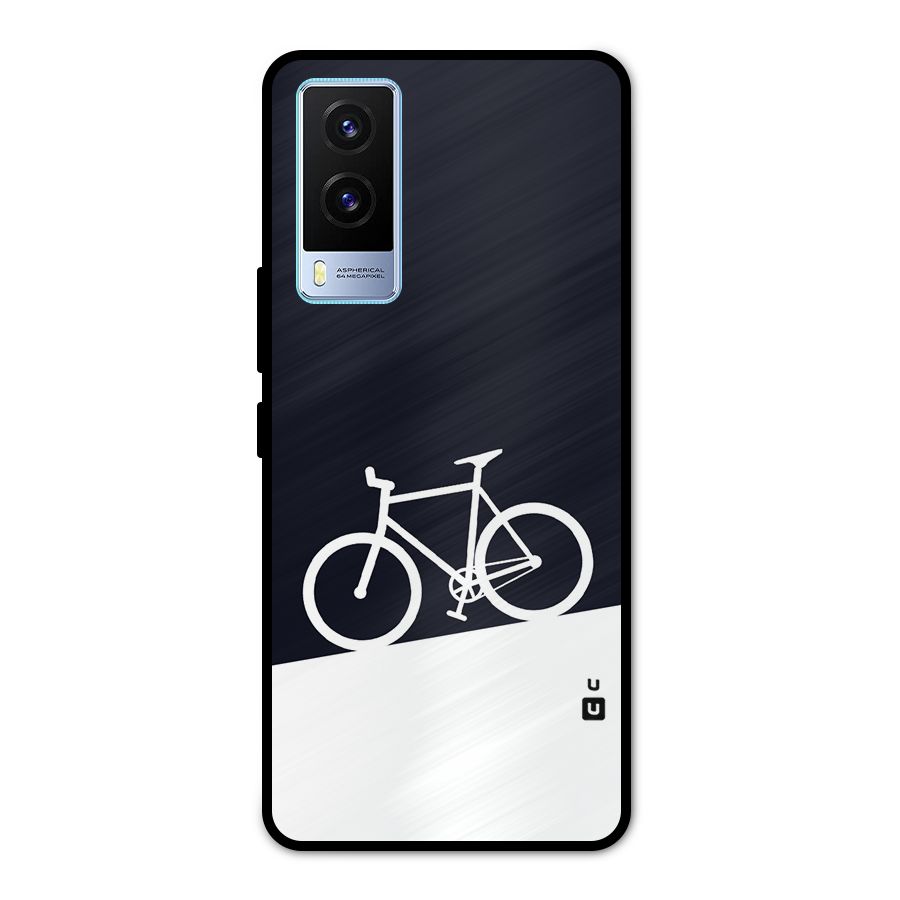 Bicycle Minimal Art Metal Back Case for Vivo V21e 5G
