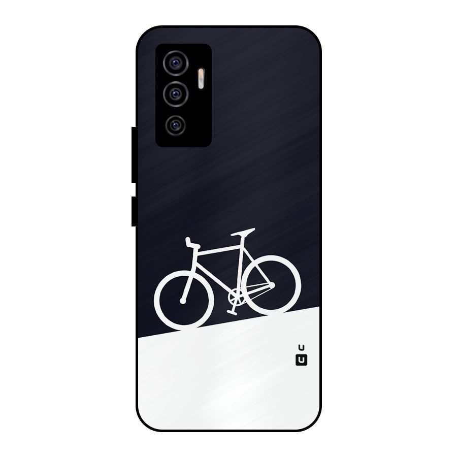 Bicycle Minimal Art Metal Back Case for Vivo V23e