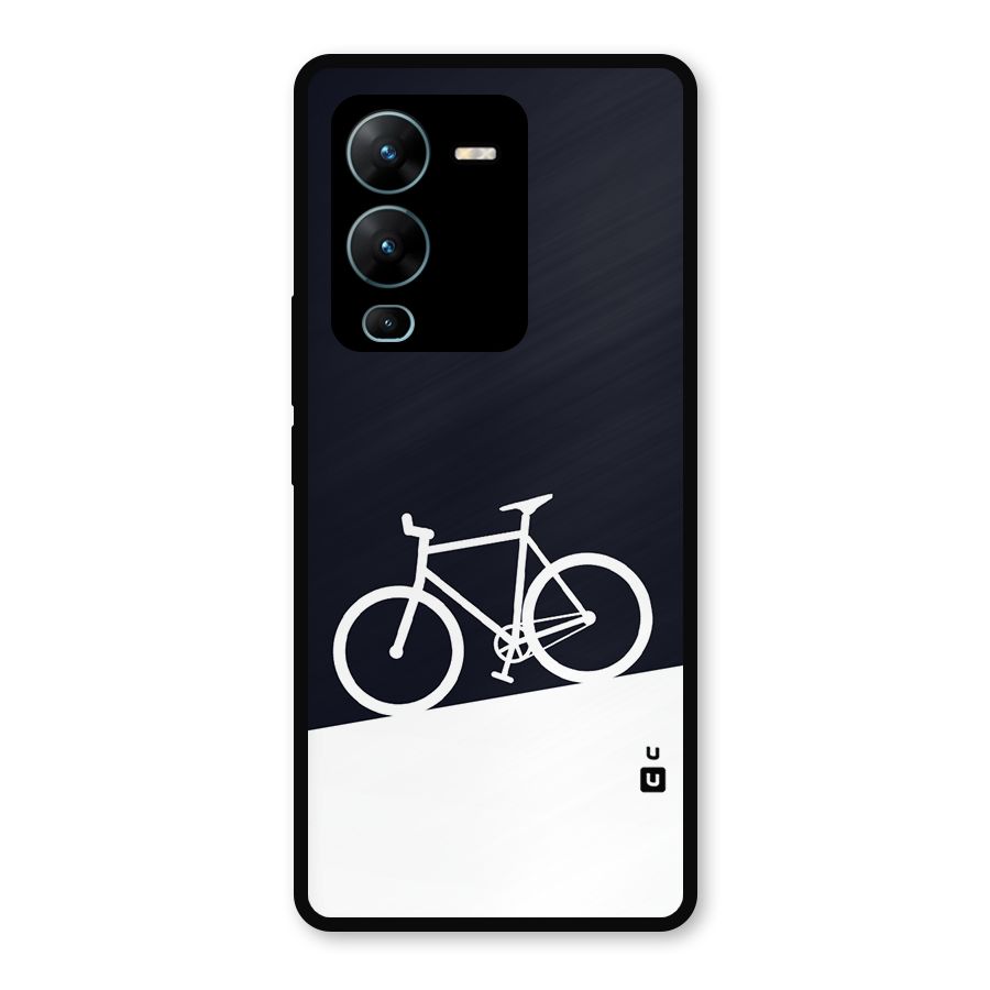 Bicycle Minimal Art Metal Back Case for Vivo V25 Pro