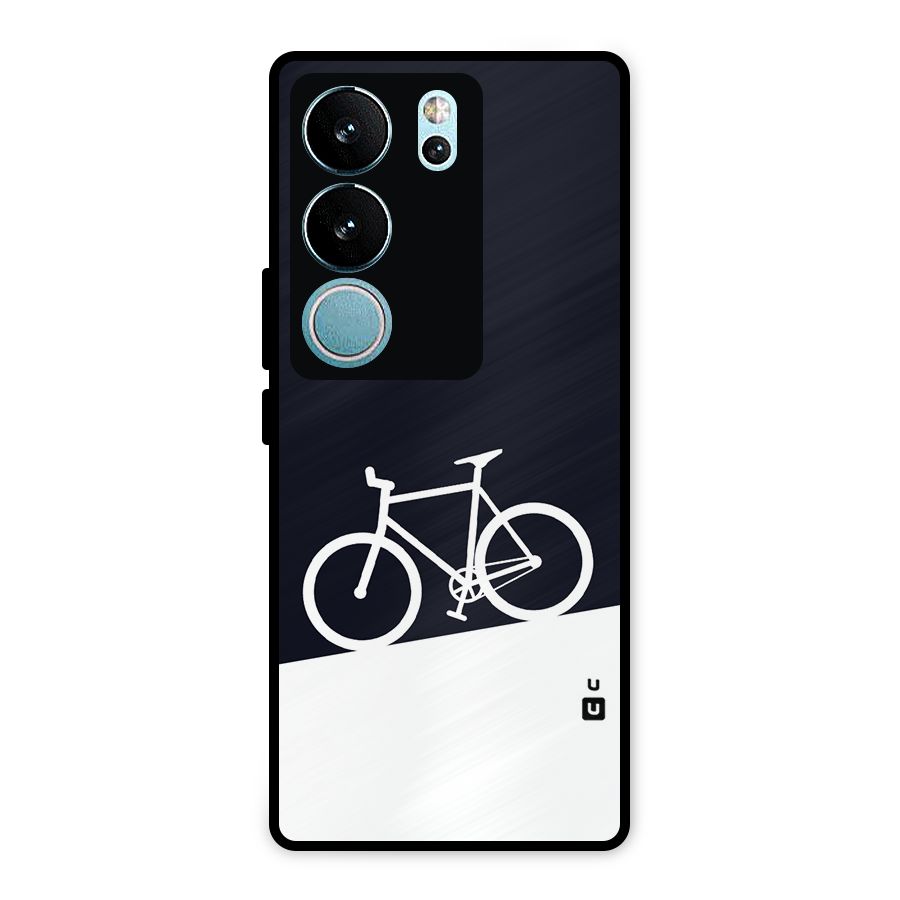 Bicycle Minimal Art Metal Back Case for Vivo V29 Pro