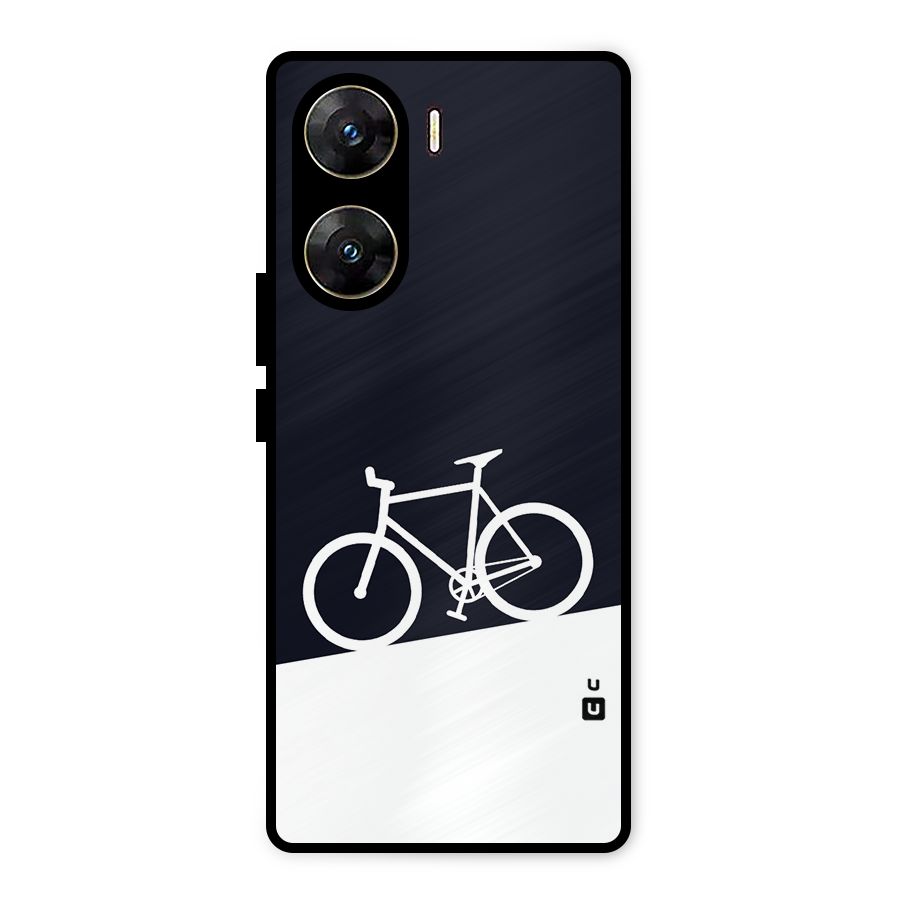 Bicycle Minimal Art Metal Back Case for Vivo V29e