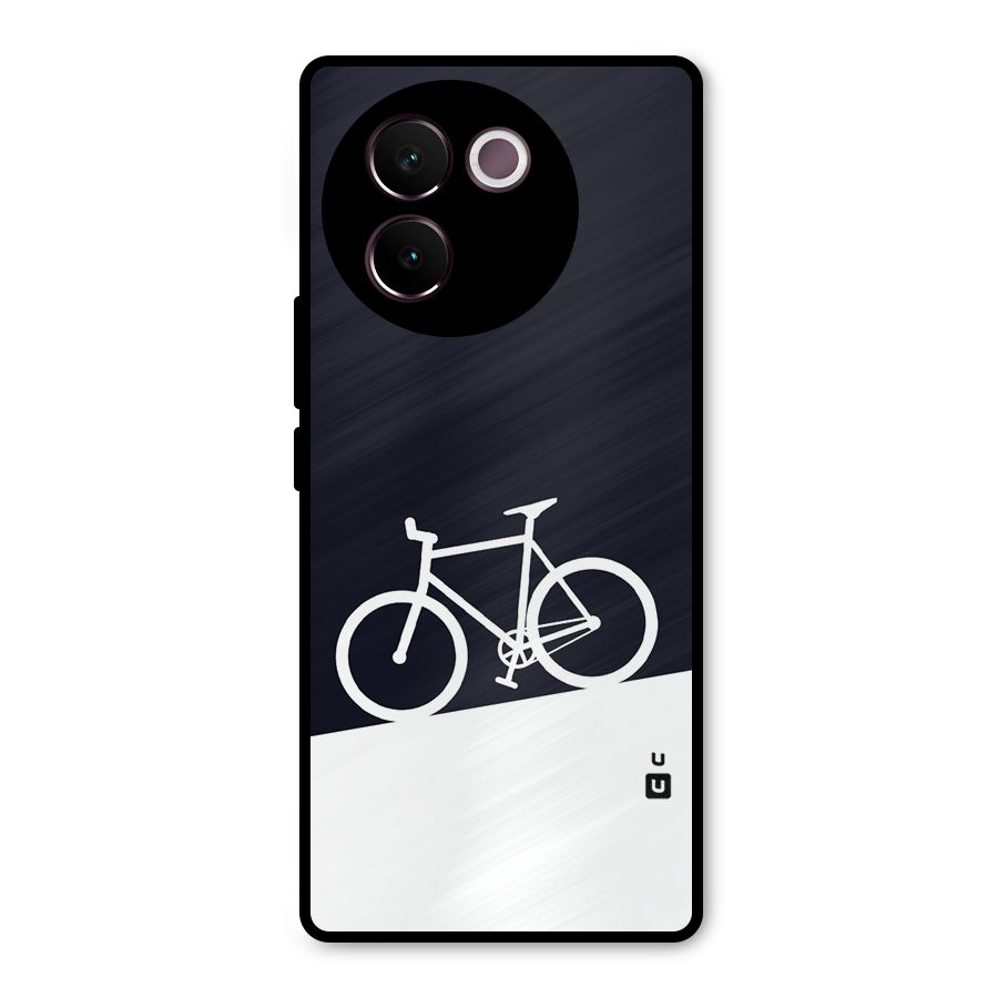 Bicycle Minimal Art Metal Back Case for Vivo V30e