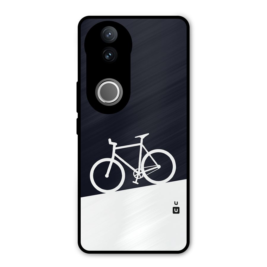 Bicycle Minimal Art Metal Back Case for Vivo V50e