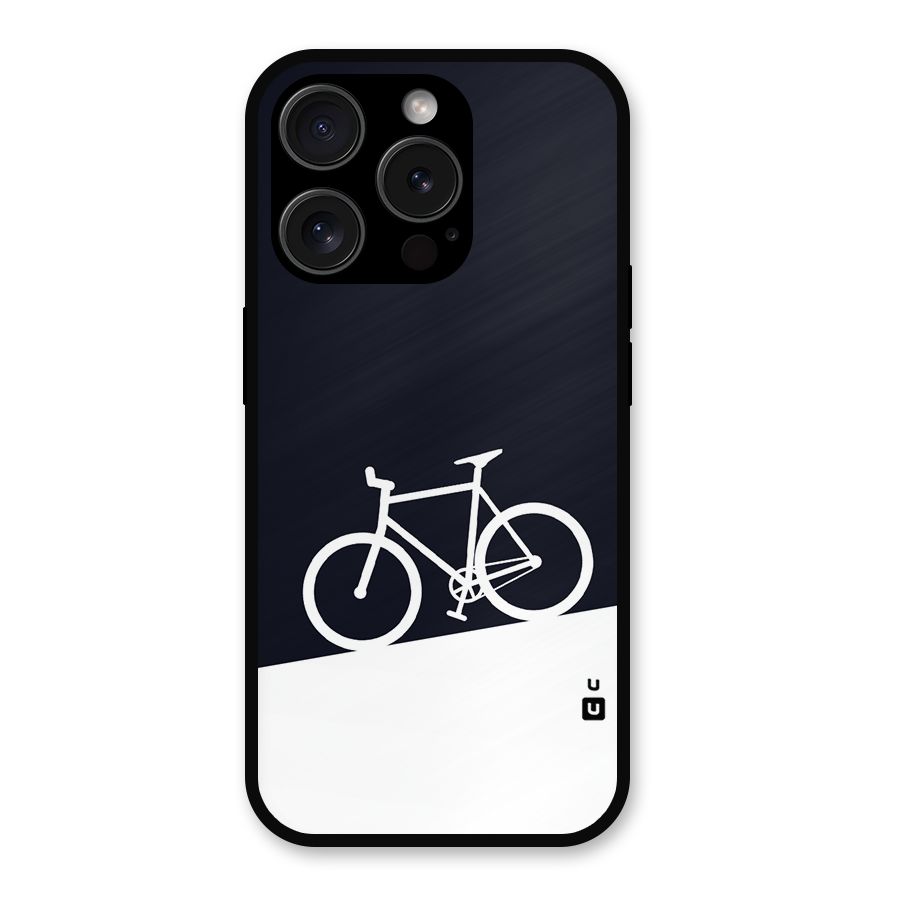 Bicycle Minimal Art Metal Back Case for iPhone 15 Pro