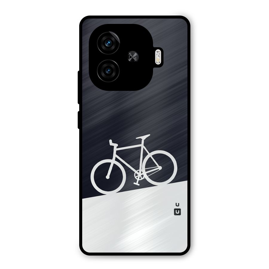 Bicycle Minimal Art Metal Back Case for iQOO Z9 Turbo