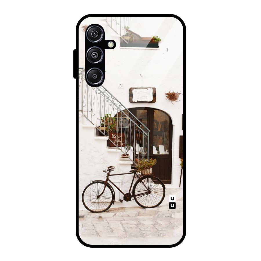 Bicycle Wall Glass Back Case for Galaxy M34 5G