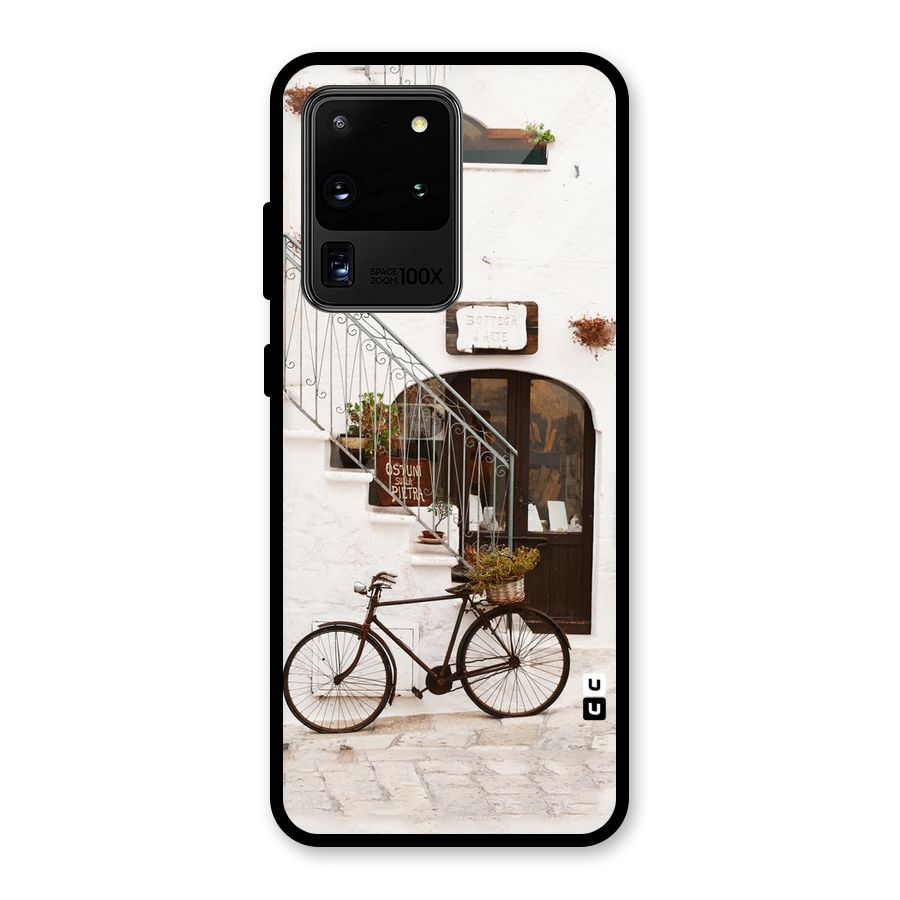 Bicycle Wall Glass Back Case for Galaxy S20 Ultra