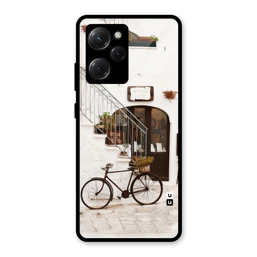 Bicycle Wall Glass Back Case for Poco X5 Pro