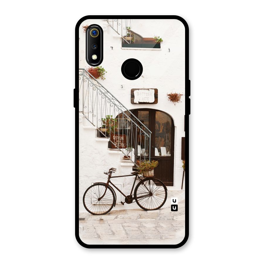 Bicycle Wall Glass Back Case for Realme 3i