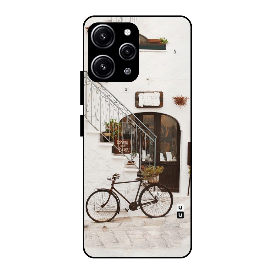 Bicycle Wall Glass Back Case for Redmi 12 4G