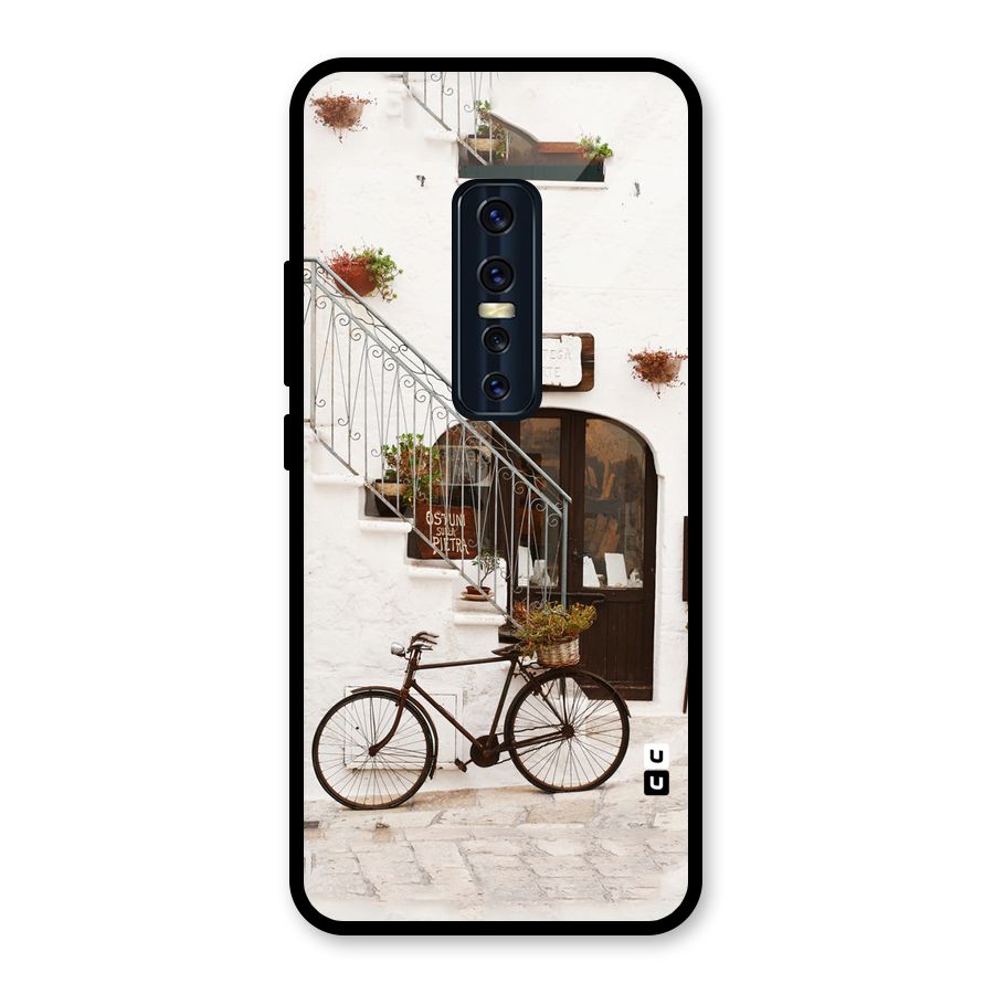 Bicycle Wall Glass Back Case for Vivo V17 Pro