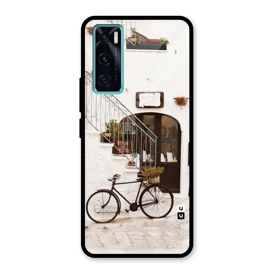 Bicycle Wall Glass Back Case for Vivo V20 SE