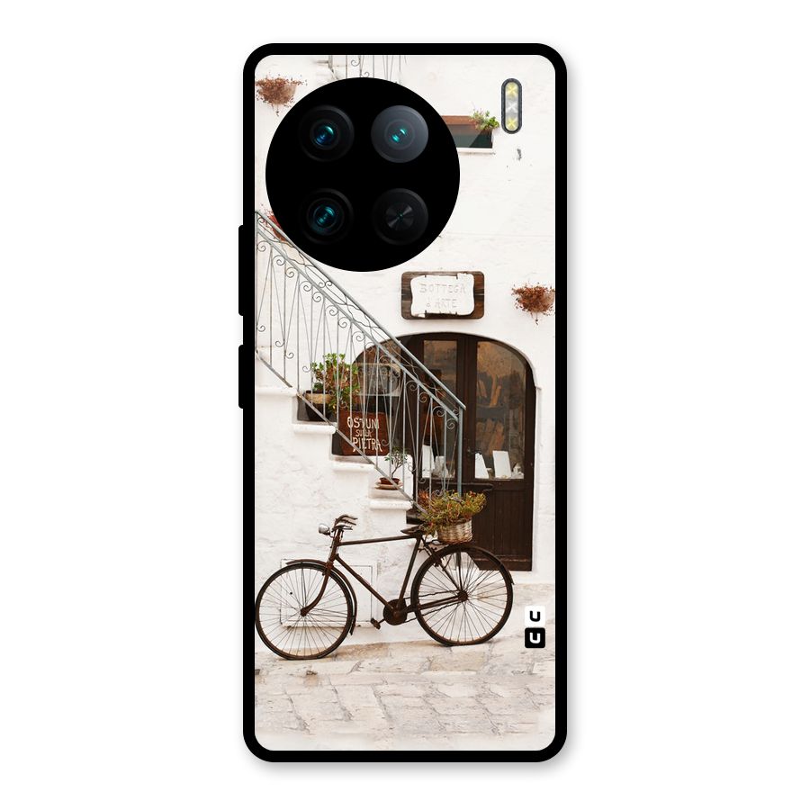 Bicycle Wall Glass Back Case for Vivo X90 Pro