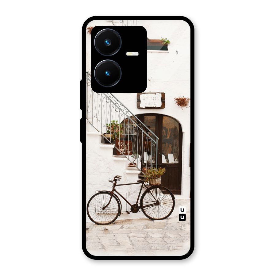 Bicycle Wall Glass Back Case for Vivo Y22s