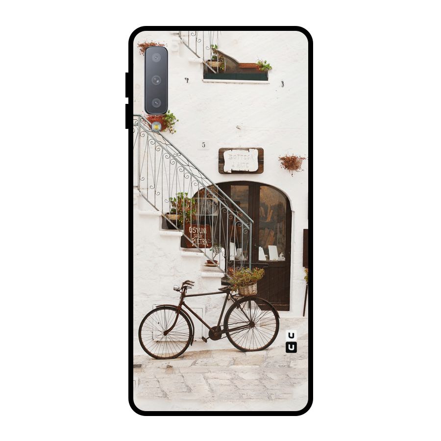 Bicycle Wall Metal Back Case for Galaxy A7 (2018)
