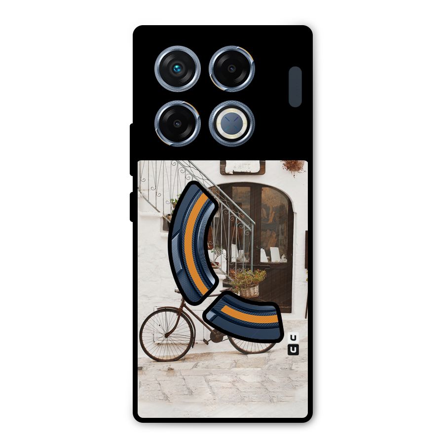 Bicycle Wall Metal Back Case for Infinix GT 20 Pro