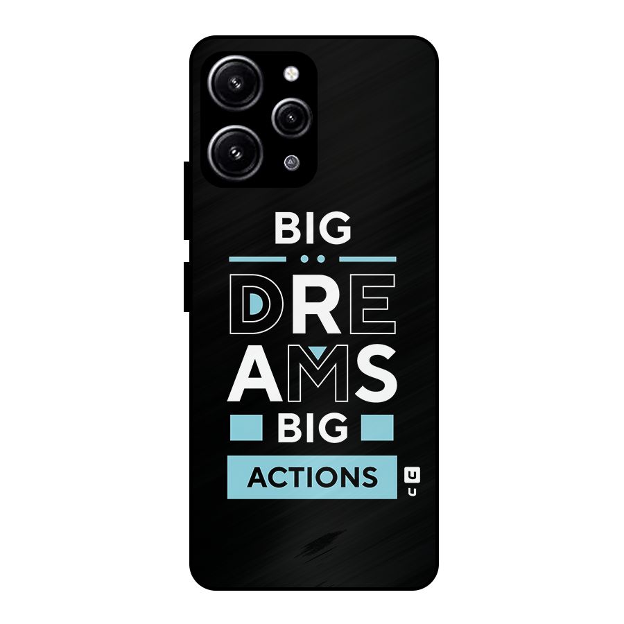 Big Dreams Big Actions Glass Back Case for Redmi 12 4G