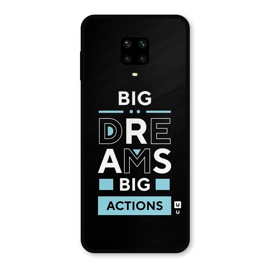 Big Dreams Big Actions Metal Back Case for Poco M2 Pro