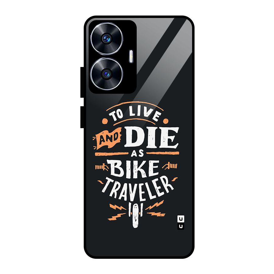 Bike Traveler Glass Back Case for Realme Narzo N55