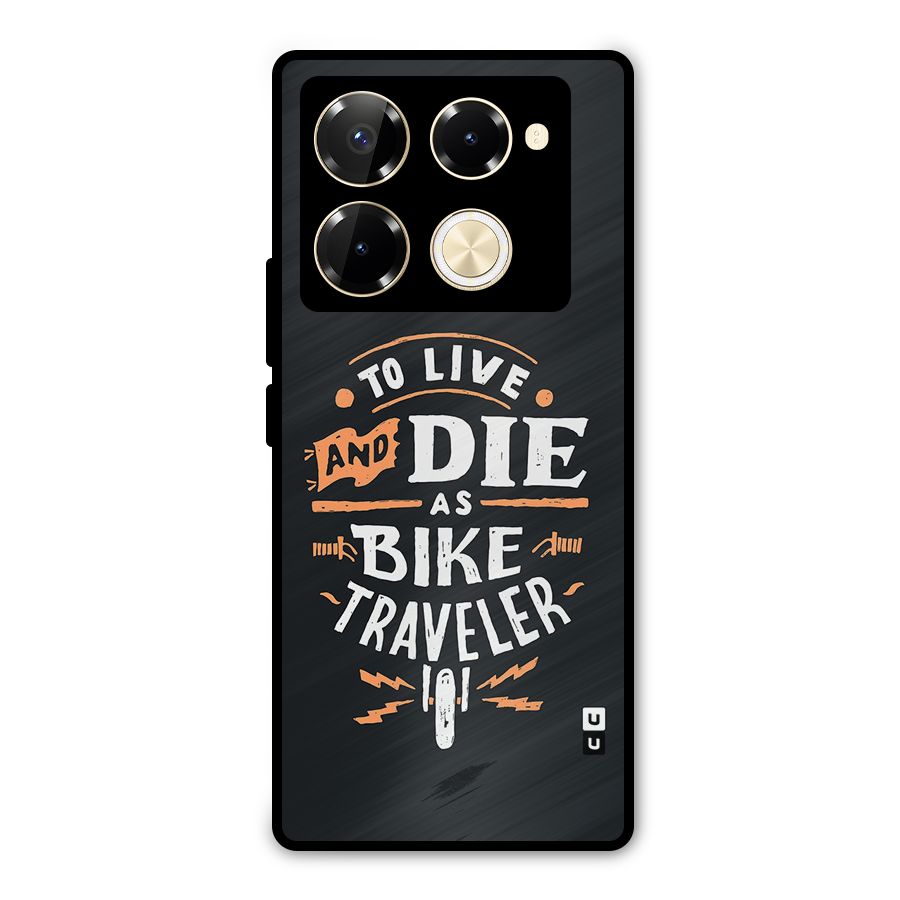 Bike Traveler Metal Back Case for Infinix Note 40 Pro Plus